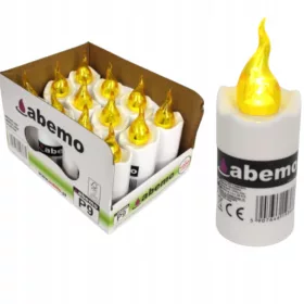    Batteriebetriebener elektrischer LED-Kerzeneinsatz, 12er-SET Cortina GELB