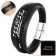  LEDERARMBAND FÜR HERREN UND DAMEN, SCHWARZ KailaArt