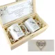  SET TASSEN IN EINER BOX, Geschenk, Hochzeitstag, Namen, Namen