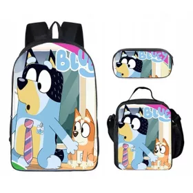  NEUES Bluey-SCHULSET-RUCKSACK, A4-TASCHE, Federmäppchen