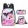  Kuromi SCHULSET RUCKSACK A4 TASCHE PENCINER CASE NEU