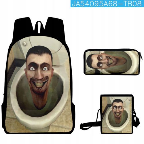  Skibidi Toilette SCHULE SET RUCKSACK A4 TASCHE FEDERMATTE NEU