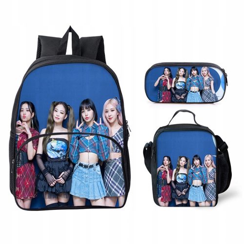  NEUES BLACKPINK-SCHULSET-RUCKSACK, A4-TASCHE, Federmäppchen
