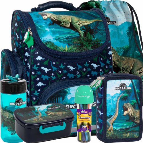  SCHULTASCHE FÜR EINEN JUNGEN, ERGONOMISCHE DERFORM JUNGLE DINOSAURIER