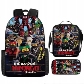    Ninjago Schulset, A4-Rucksack, Tasche, Federmäppchen, hohe Qualität