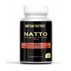   Natto Active Monakolina K K2 MK7 Nattokinase – 60 Kapseln für Herz- und Knochenschutz
