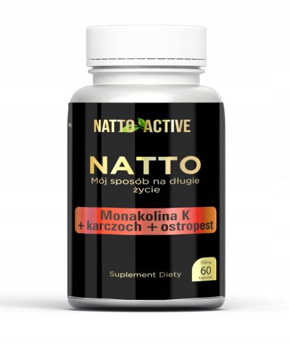 Natto Active Monakolina K K2 MK7 Nattokinase – 60 Kapseln für Herz- und Knochenschutz