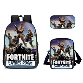    Neuer Fortnite-Schulset-Rucksack, A4-Tasche, Stiftetui, hohe Qualität