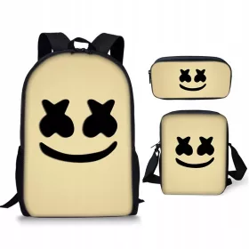  DJ MARSHMELLO SCHULE SET RUCKSACK A4 TASCHE PENCINER ETUI
