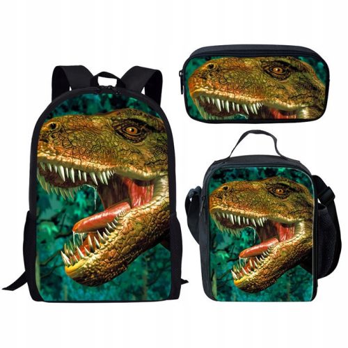  JURASSIC PARK WORLD SCHULSET-RUCKSACK, A4-TASCHE, Federmäppchen von hoher Qualität