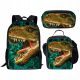  JURASSIC PARK WORLD SCHULSET-RUCKSACK, A4-TASCHE, Federmäppchen von hoher Qualität