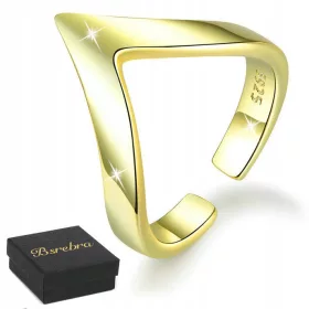  Goldring Silber 925 Gold Silberringe verstellbar Silber