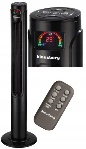  GROSSER SÄULENVENTILATOR 120 cm mit LED-FERNBEDIENUNG, TEMPERATURanzeige