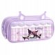  GROSSE MULTIFUNKTIONALE BLEISTIFTTASCHE MIT DREI TEILEN, KUROMI MELODY, 22 CM