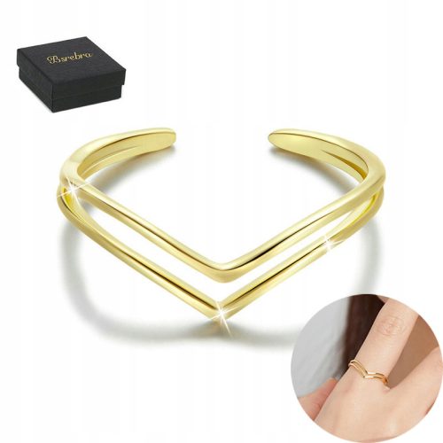  Goldring Silber 925 Ringe modisch verstellbar Silber Damen