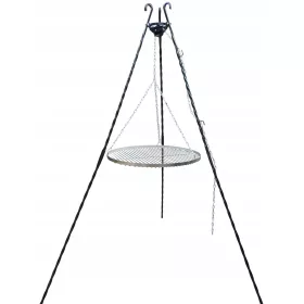    Dreibeingrill Lagerfeuer Gartenrost 60 Chrom über dem Feuer