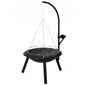  Metall-Gartenkamin mit Hängerost 50x100 cm