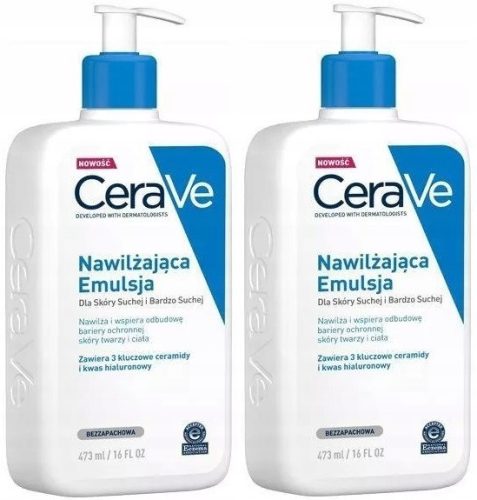 CeraVe Nawilżająca emulsja do suchej i bardzo suchej skóry twarzy i ciała 473ml