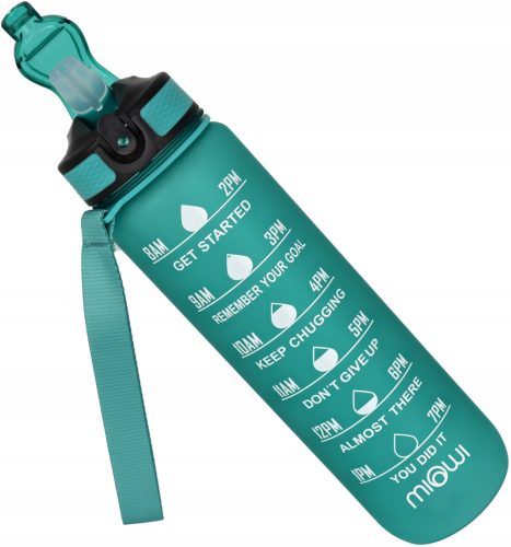  Miowi Motivations-Sportflasche mit Messbecher 1000 ml