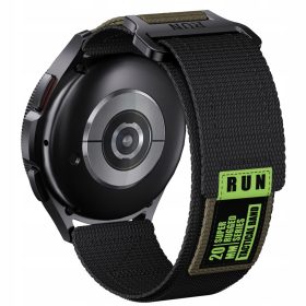  Tactical Run 22 mm schwarzes/grünes C24-Nylon-Uhrenarmband
