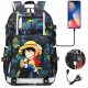  Rucksack Einteilige USB-Buchschultasche Große Kapazität Schülerschultaschen