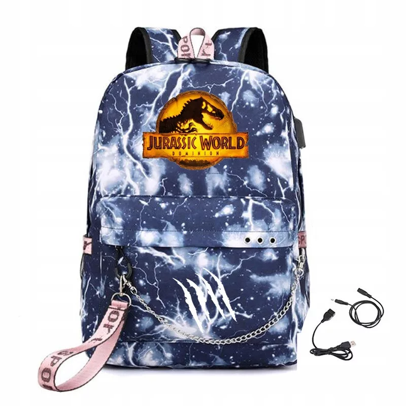 Jurassic Park Trekking-Rucksack Für Kinder – Aus Polyester, Vielseitige Taschen