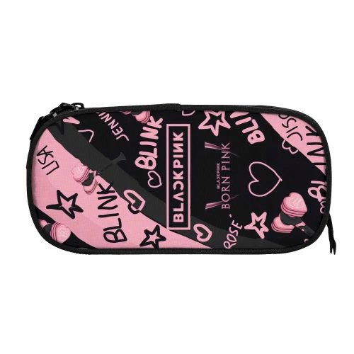  Kpop Schwarz Rosa Kawaii Bleistiftbox mit großem Fassungsvermögen für Studenten und Schreibwaren