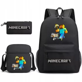    Minecraft SCHULE SET RUCKSACK TASCHE PENCINER CASE Hohe Qualität