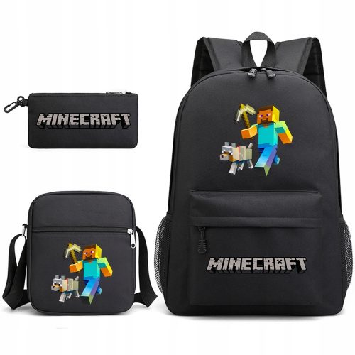  Minecraft SCHULE SET RUCKSACK TASCHE PENCINER CASE Hohe Qualität