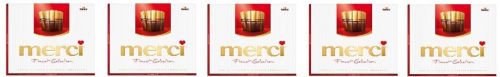 5x 250g MERCI Rote Schokoladenpralinen Halbe Kartonpackung