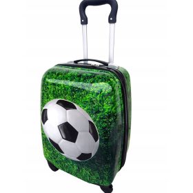    FUSSBALL-KINDERKOFFER AUF RÄDERN 4 RÄDER REISE-KINDERGEPÄCK