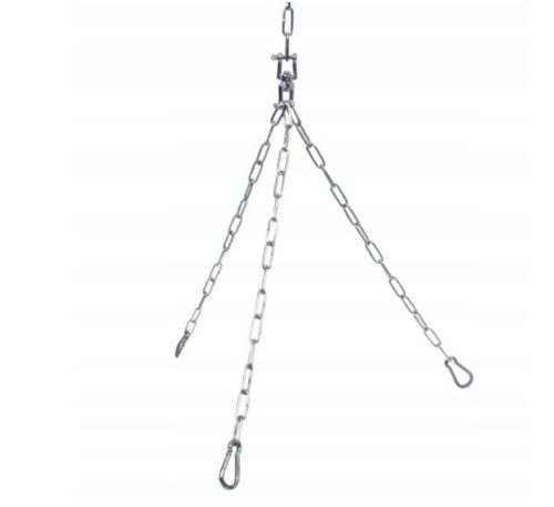  GITTERBEFESTIGUNG FÜR GRILL EDELSTAHLKETTE + KARABINER + INOX-WIVEL