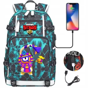  Faraotis Otis Brawl Stars Rucksack mit USB-Aufladung
