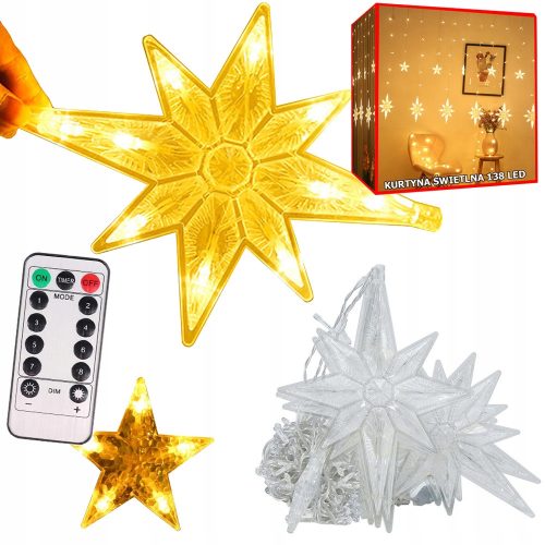  STERNE GIRLANDE LAMPEN LICHTVORHANG 138 LEDs