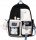  Schulrucksack mit mehreren Fächern, schwarz, 1 l