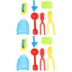  SCHNEE-SPIELZEUG-SET, OUTDOOR-SPIELZEUG, SCHAUFELMACHER-WERKZEUGE, 2 SET