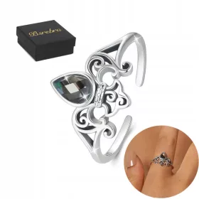 925 Silber Ring Blume Silberringe verstellbar Damen Silber