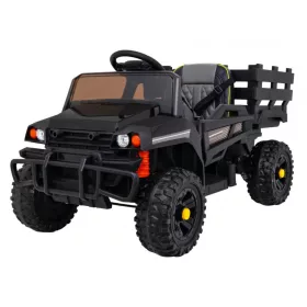    Farmer Pick-up-Auto für Kinder Schwarz + Fernbedienung + Kofferraum + Schaufel + EVA +