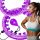  Hula-Hoop-Reifen mit CoolStaff-Noppen, 50 cm, rosa