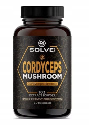 SOLVE LABS Cordyceps Maczużnik Chiński 10:1 - Hochkonzentriertes Extrakt in Veganen Kapseln