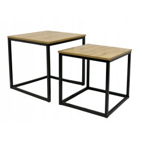    Kontrast SK101 quadratischer Couchtisch 50 x 50 x 50,5 cm Natureiche