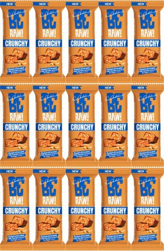BeRAW Crunchy Peanuts & Caramel Riegel - Zuckerfrei, 40g x15