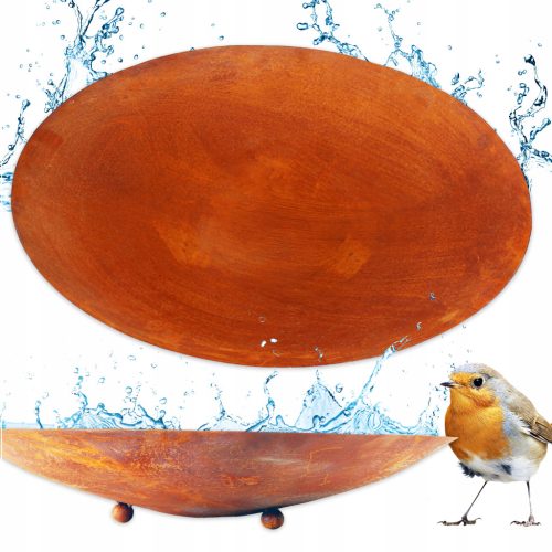  Gartenwasserspiegel Stahlschale Vogeltreiber Teiche 57 cm Rost