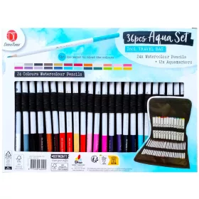    Aqua-Kunstmarker, Aquarellstifte, 36-teiliges Set zum Zeichnen auf einer Unterlage