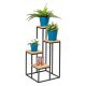  METALL-BLUMENSTÄNDER LOFT STAND 4 TOPS 67 CM HÖHE – SCHWARZ/CRAFT EICHE