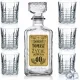  WHISKY-KARAFFEN-SET MIT GRAVIERTEN GLÄSERN, GEBURTSTAGGESCHENK