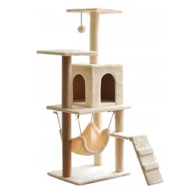  A-CS125B KATZENKRATZPAD, BEIGE, GESTRICKTES ANIKO