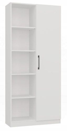  80 CM BÜRO-BÜCHERREGAL MIT 10 REGALEN TÜR RD-80 WEISS WEISS