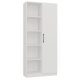  80 CM BÜRO-BÜCHERREGAL MIT 10 REGALEN TÜR RD-80 WEISS WEISS