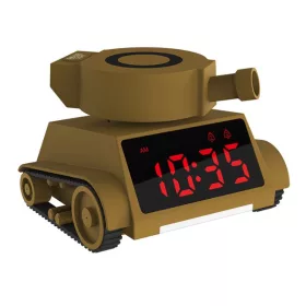  UHR TANK UHR DOPPEL WECKER MIT LAMPE DEKORATION GESCHENK